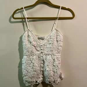 Abercrombie and Fitch (2020) White Tank! Size Small